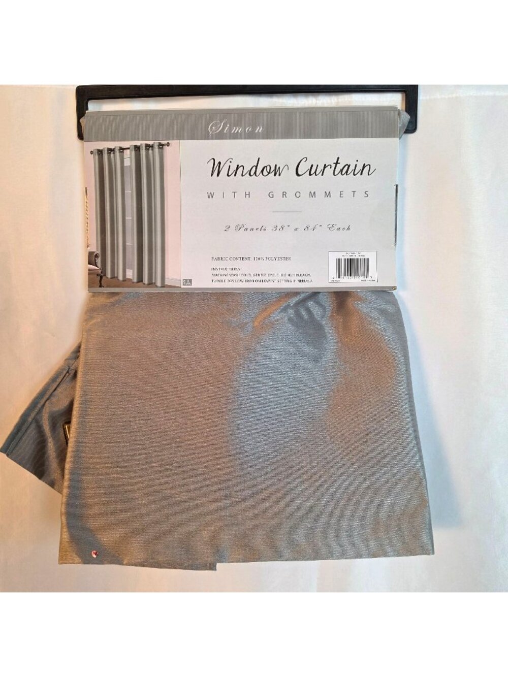 Simon Room Darkening Curtains 2 Panel Set 38x84 Grommet Top NIP